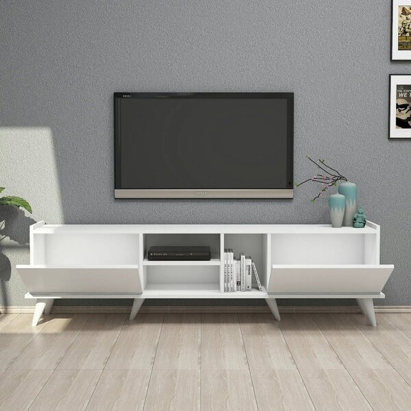 Comoda TV ELEGANTE 1320, alb, PAL melaminat, 180x34x52 cm