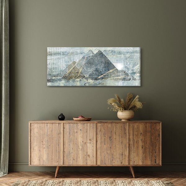 Tablou - Piramide în filtru albastru (120x50 cm)
