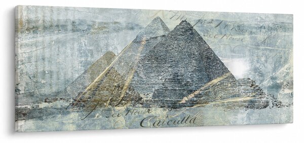 Tablou - Piramide în filtru albastru (120x50 cm)
