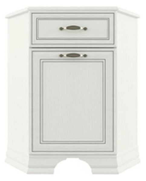 Comoda de colt TIFFANY, alb vintage, PAL, 58x58x90 cm
