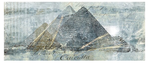 Tablou - Piramide în filtru albastru (120x50 cm)