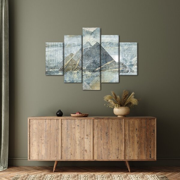 Tablou - Piramide în filtru albastru (150x105 cm)