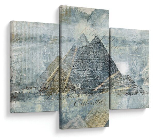 Tablou - Piramide în filtru albastru (90x60 cm)