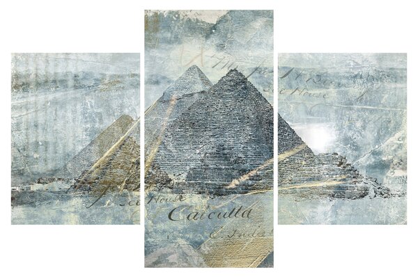 Tablou - Piramide în filtru albastru (90x60 cm)