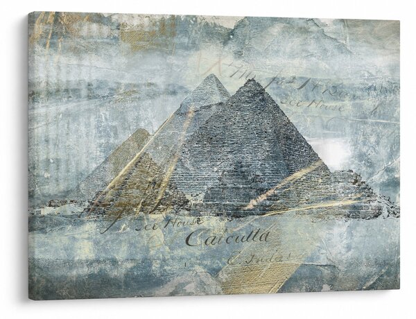 Tablou - Piramide în filtru albastru (70x50 cm)