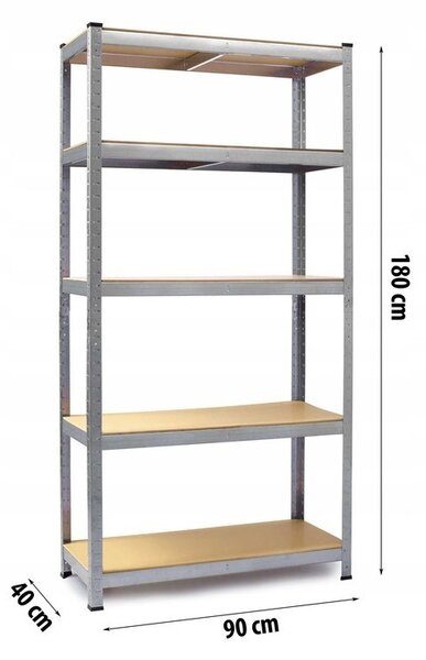 Etajera, raft metalic de depozitare, 5 polite, sarcina maxima 875 kg, JollyMag, SZ35SZ