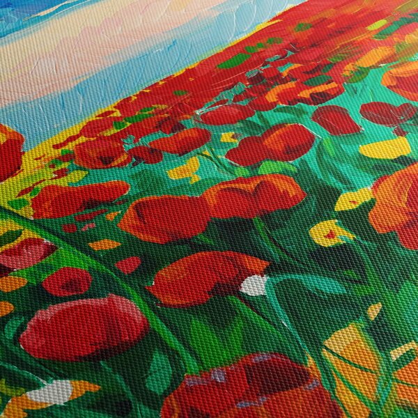 Tablou - Câmp cu maci (90x60 cm)
