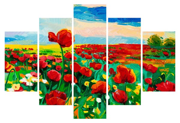 Tablou - Câmp cu maci (150x105 cm)