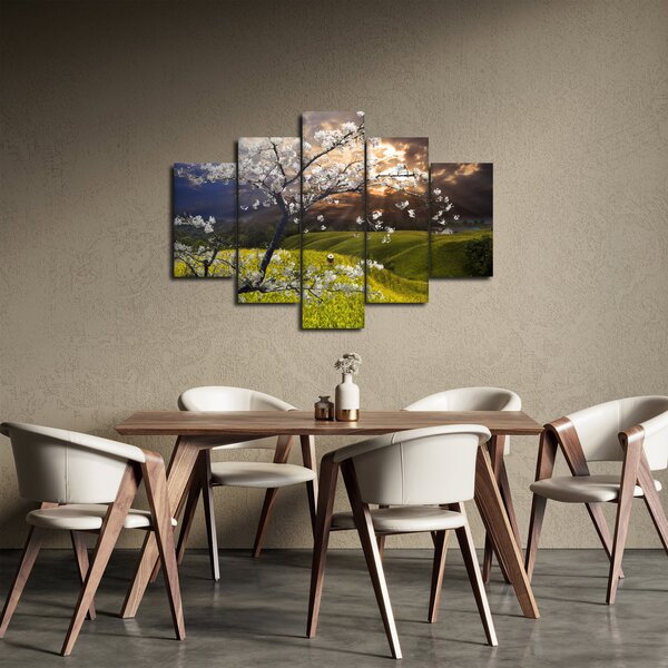Tablou - Peisaj cu pomul înflorit (150x105 cm)