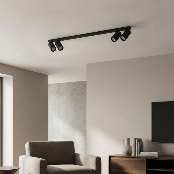 Brilagi - Plafonieră cu spoturi SELE LONG 4xGU10/30W/230V neagră