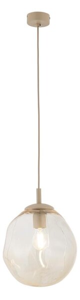 Brilagi - Lustră suspendată cu cablu VULCANO 1xE27/15W/230V bej/bej fumuriu