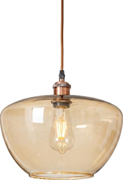 Lampă suspendată pe cablu SEVENTIES E27/60W/230V fumuriu/maro
