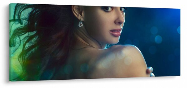 Tablou - Privirea unei femei tinere (120x50 cm)