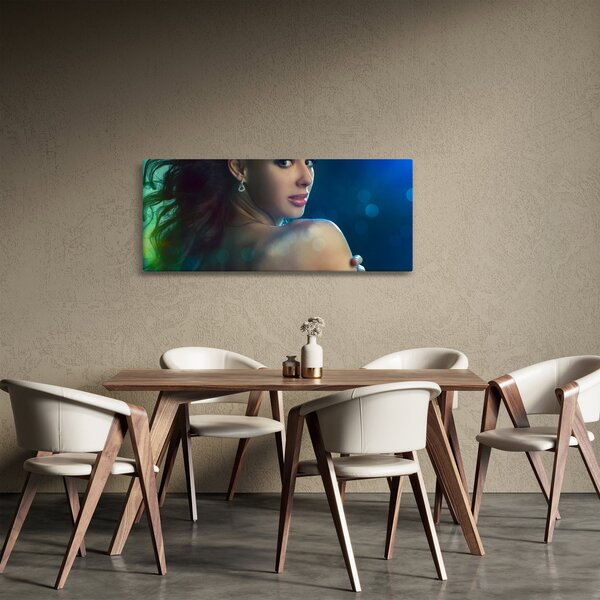 Tablou - Privirea unei femei tinere (120x50 cm)