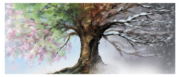 Tablou - Arborele celor patru anotimpuri (120x50 cm)
