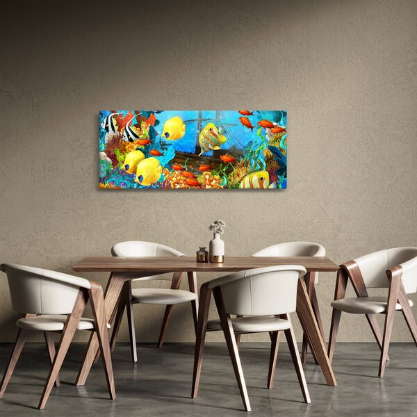 Tablou - Recif de corali colorat (120x50 cm)