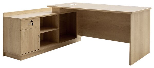 Birou profesional Amazon colt stanga, Sonoma, 180x160x76 cm