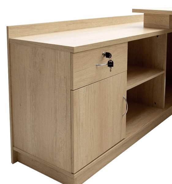 Birou profesional Amazon colt stanga, Sonoma, 180x160x76 cm