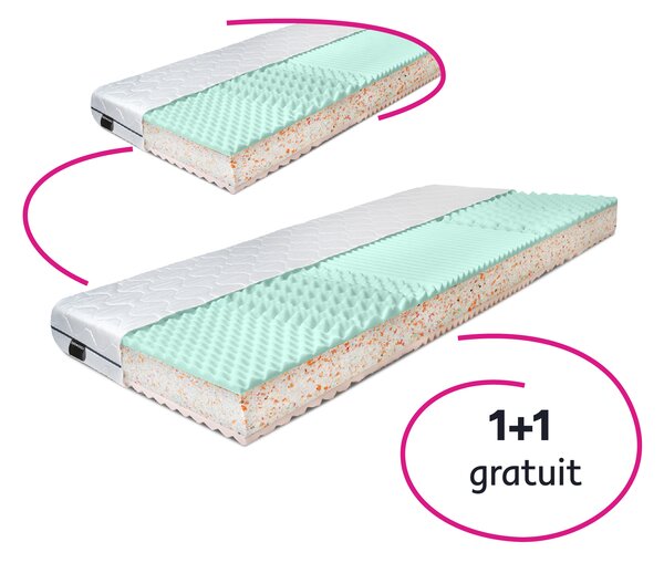 KONDELA Saltele, set de 2, 18 cm, 90x200 cm, ALBO LUX NEW