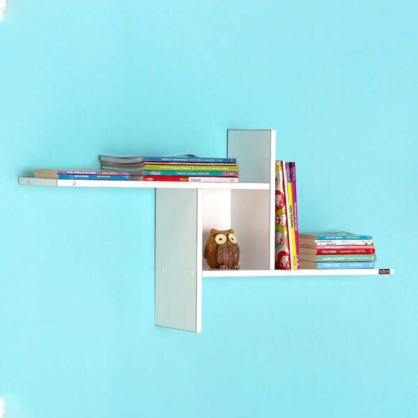 Raft de perete Adore Windmill cu 3 Compartimente, 100x50x18 cm