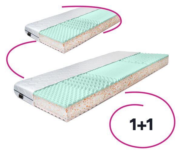 KONDELA Saltele, set de 2, 18 cm, 90x200 cm, ALBO LUX NEW