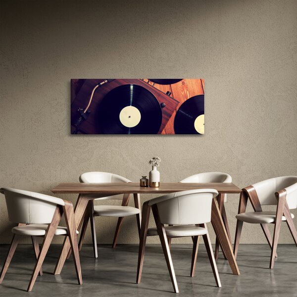 Tablou - Discuri de gramafon (120x50 cm)