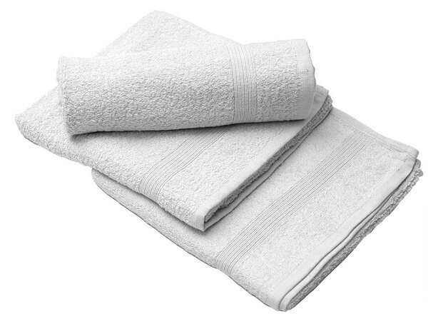 Prosop ELEGANZA 50x100 cm alb, 100% bumbac