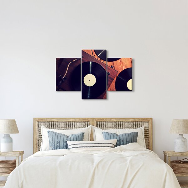 Tablou - Discuri de gramafon (90x60 cm)