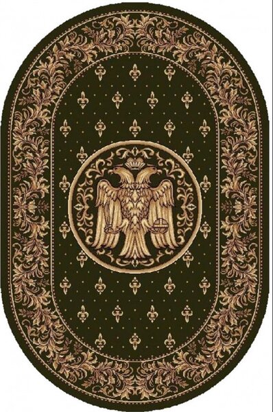 Covor Model Bisericesc 15032, Oval, Verde 80x150