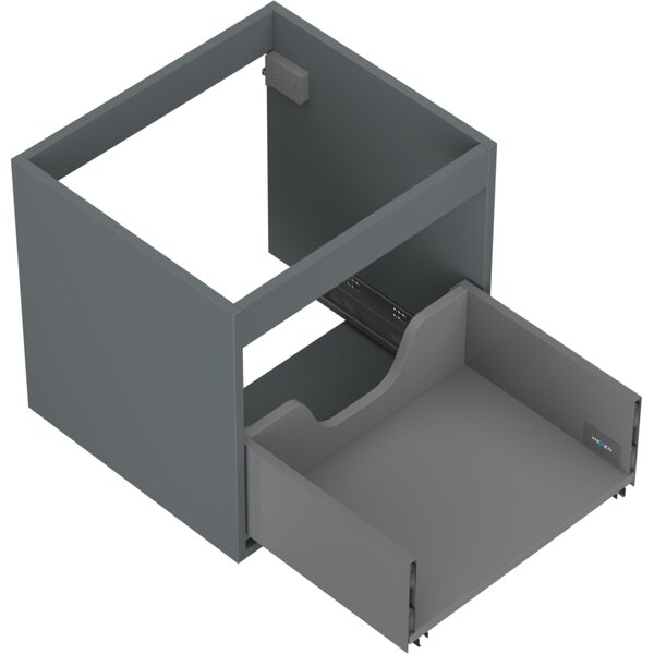 Mexen Box-A, dulap suspendat 50 cm, 1 sertar, grafit mat, 91AX0-0500-470-1-66