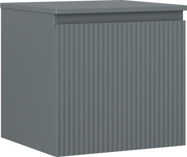 Mexen Rivel, mobilier de baie 50 cm cu blat, 1 sertar, canelat, grafit mat - 91A20-05047-1-BFC66