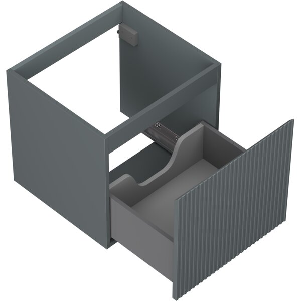 Mexen Rivel, mobilier baie 50 cm, 1 sertar, canelat, grafit mat, 91A20-05047-1-BF66