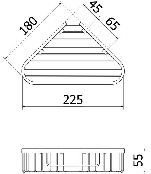 Mexen Uni-T, raft de colț, auriu lucios, 70A8520-50
