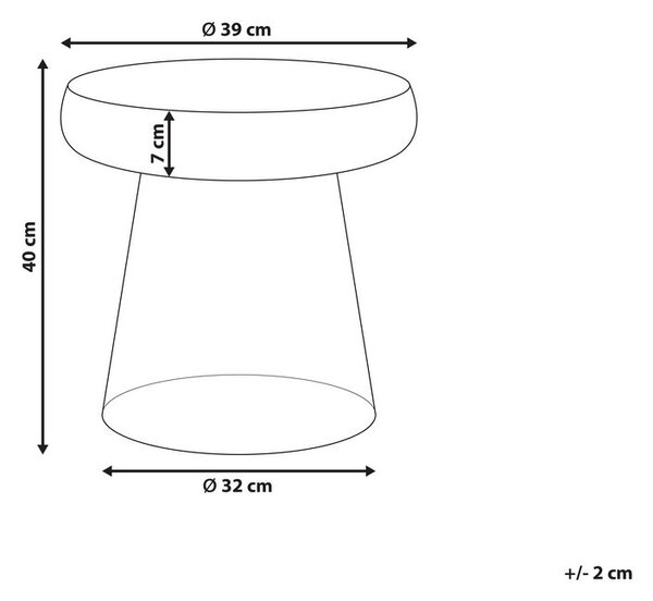 Z0ND0 Măsuță laterală de cafea Cora (roșu). 1078259