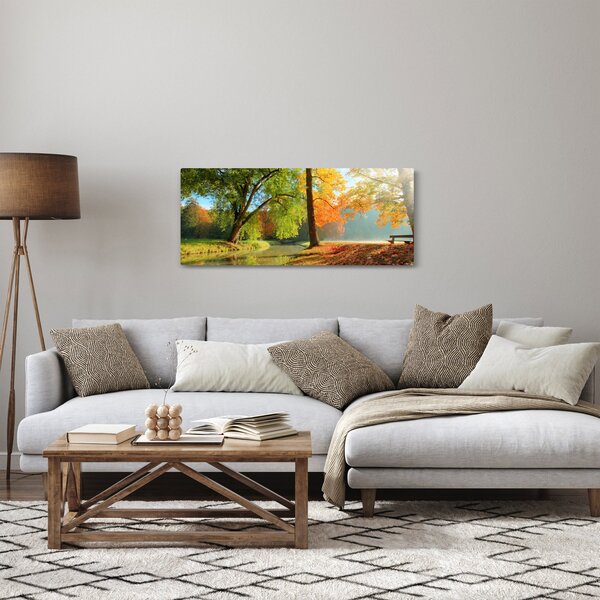 Tablou - Peisaj liniștit de toamnă (120x50 cm)