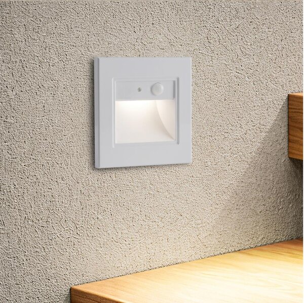 Brilagi - Aplică LED pentru trepte STEP LIGHT cu senzor LED/1,5W/230V IP44 albă
