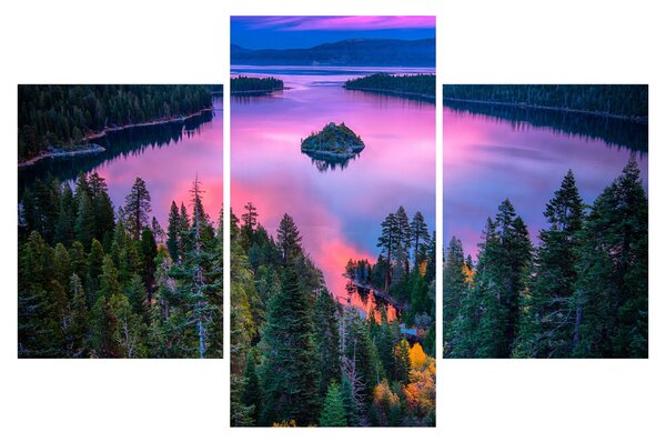 Tablou - Lacul Tahoe, Sierra Nevada, California, SUA (90x60 cm)