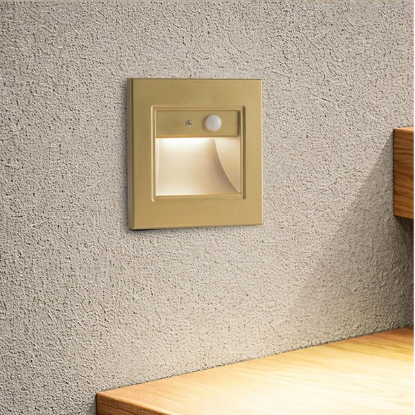 Brilagi - Lampă LED pentru scări cu senzor STEP LIGHT LED/1,5W/230V IP44, aurie
