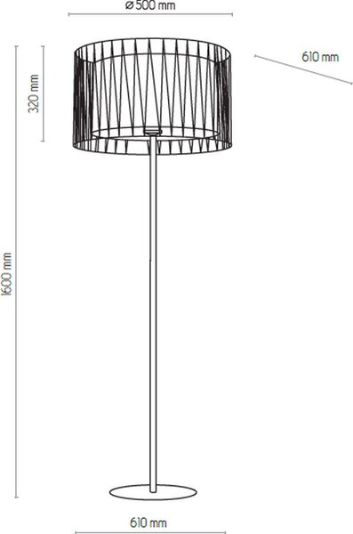 TK Lighting Harmony lampă de podea 1x25 W negru 2899