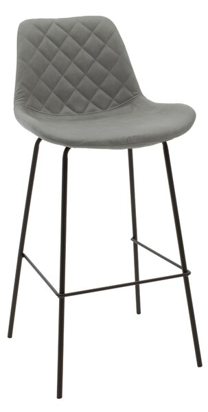 Scaun Bar Fergy Piele Ecologica Gri Antracit