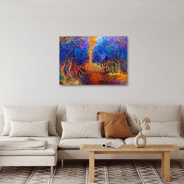 Tablou - Coroane de copac de toamnă, impresionism modern (70x50 cm)