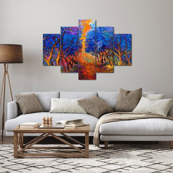 Tablou - Coroane de copac de toamnă, impresionism modern (150x105 cm)