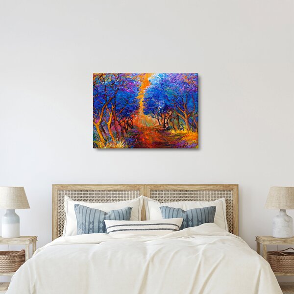 Tablou - Coroane de copac de toamnă, impresionism modern (70x50 cm)