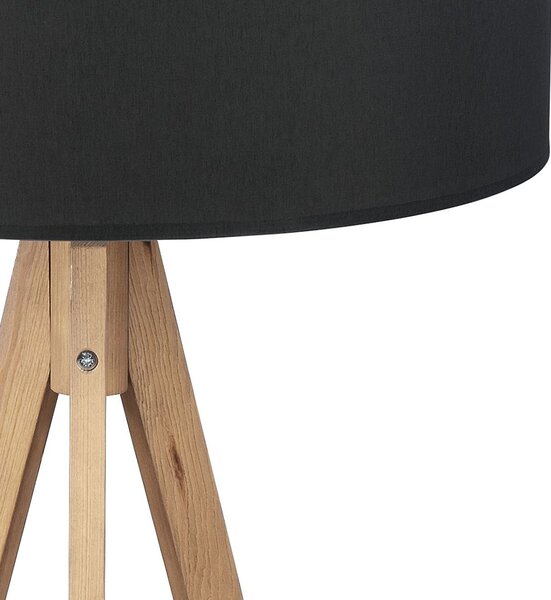TK Lighting Treviso lampă de podea 1x15 W negru-lemn 5039