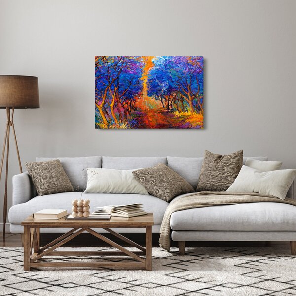 Tablou - Coroane de copac de toamnă, impresionism modern (90x60 cm)