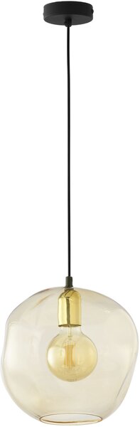 TK Lighting Sol lampă suspendată 1x15 W negru-auriu-chihlimbar 3368