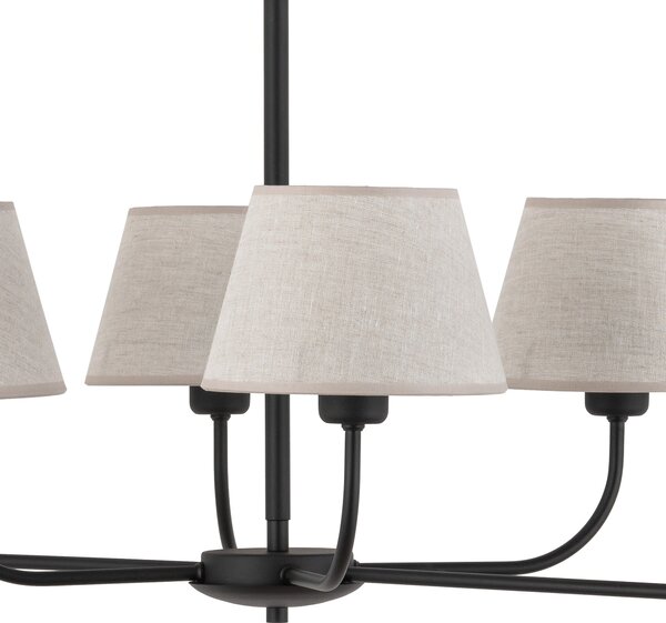 TK Lighting Chicago lampă suspendată 5x60 W negru 3989