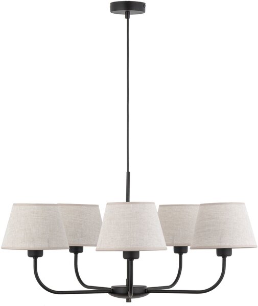 TK Lighting Chicago lampă suspendată 5x60 W negru 3989