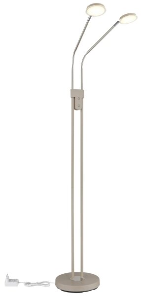 Globo 58504-2SSA-LED cu dimmer Lampă de podea SILVIO 2x6,5W/230V 2700/3350/4000K bej
