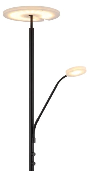 Globo 59093S - Lampă de podea LED cu reglare a intensității STANFORD 28W/230V + 5W 3000K, neagră